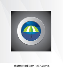 creative umbrella with circle vector illustration 