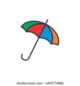 creative umbrella with colorful logo template