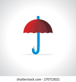 creative umbrella created with pencil vector illustration