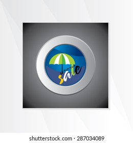 creative umbrella sale with circle vector illustration 