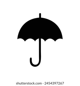 Creative umbrella silhouette vector art illustration.