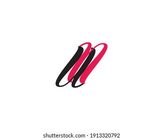 creative UN letter logo design vector template
