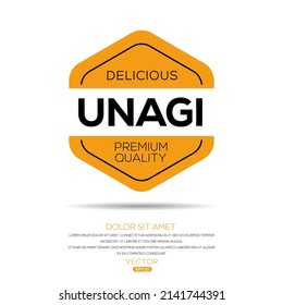 Logo de Creative (Unagi), pegatina de Unagi, ilustración vectorial.