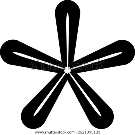 Creative uncommon black and white flower 