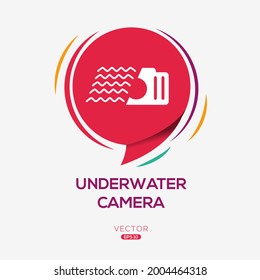 Creative (Underwater camera) Icon ,Vector sign.