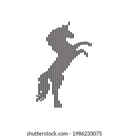 Creative unicorn horse symbol. Vector illustration.