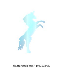 Creative unicorn horse symbol. Vector illustration.