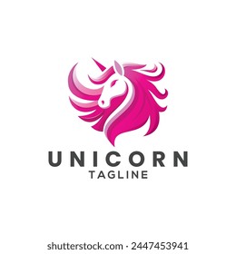 Creative Unicorn logo, symbolizing uniqueness and magic