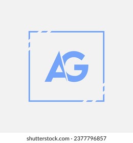 logotipo creativo y único de la carta de AG para la empresa
