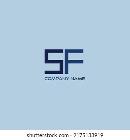 LOGO DE ALFABETO ÚNICO CREATIVO S F