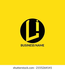 creative unique alphabet logo u i