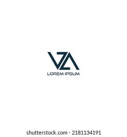 CREATIVE UNIQUE ALPHABET LOGO V A