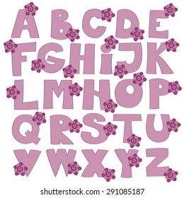 Creative and unique alphabet vector illustration 