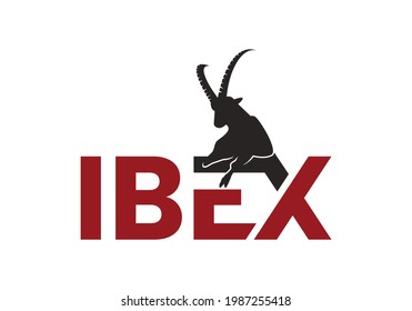 Creative Unique Alpine Ibex Logo Concept, Mountain Goat Logo, Vektorgrafik