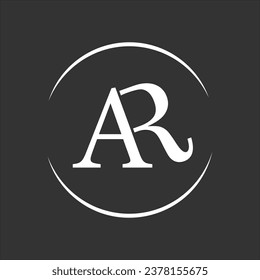 creative and unique AR letter logo for business company