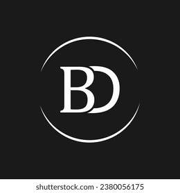 creative and unique BD letter logo for business company