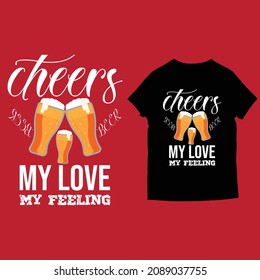 CREATIVE UNIQUE BEER T-SHIRT DESIGN