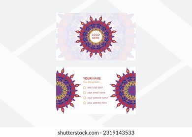 Creative unique business card mandala fashion style design