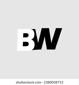 creative and unique BW letter logo for business company