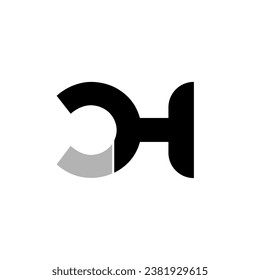 creative and unique CH letter logo for business company