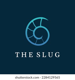 Creative and unique colorful snail and snail shell animal logo design.
