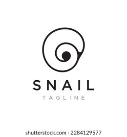 Creative and unique colorful snail and snail shell animal logo design.