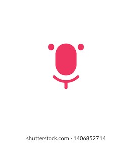 Creative and unique combination design between koala face and microphone