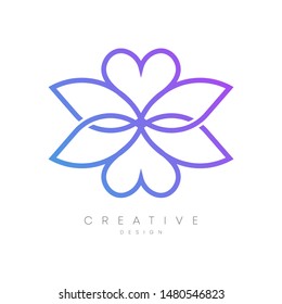 Creative and unique combination of leaves and heart shapes. Design for you in your assignments or projects. Can be used for brands, labels, logos and others.