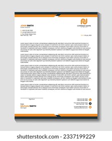 Creative and unique company letterhead design vector file