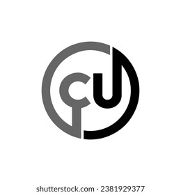 creative and unique CU letter logo for business company