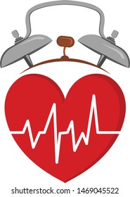 Creative and unique design of a heart with the alarm bell in a very professional and attractive style.