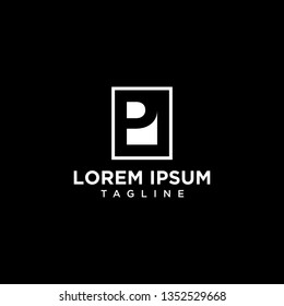 creative and unique design of the negative space letter P. The logo will be good for all colors