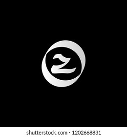 Creative unique elegant design ,fashion brand black and white color.Alphabet initial based letter icon logo inside  circle. 
