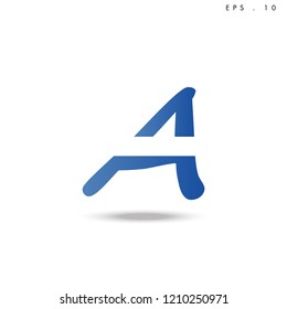 Creative unique elegant geometric minimal fashion brand blue and white color W  initial based letter icon logo