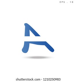 Creative unique elegant geometric minimal fashion brand blue and white color W  initial based letter icon logo