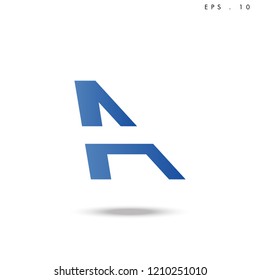 Creative unique elegant geometric minimal fashion brand blue and white color W  initial based letter icon logo