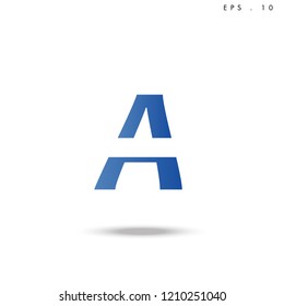 Creative unique elegant geometric minimal fashion brand blue and white color W  initial based letter icon logo