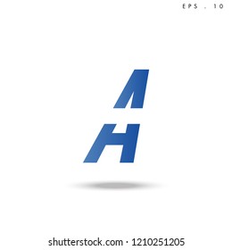Creative unique elegant geometric minimal fashion brand blue and white color W  initial based letter icon logo