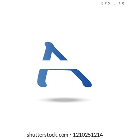 Creative unique elegant geometric minimal fashion brand blue and white color W  initial based letter icon logo