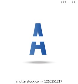 Creative unique elegant geometric minimal fashion brand blue and white color W  initial based letter icon logo