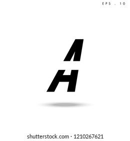Creative unique elegant geometric, minimal fashion brand black and white color, A  initial based letter icon logo.