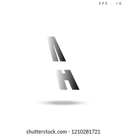 Creative unique elegant geometric, minimal fashion brand black gradient and white color, A  initial based letter icon logo.