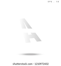 Creative unique elegant geometric, minimal fashion brand gradient white color, A  initial based letter icon logo.
