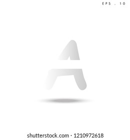 Creative unique elegant geometric, minimal fashion brand gradient white color, A  initial based letter icon logo.