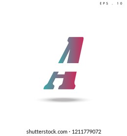 Creative unique elegant geometric, minimal fashion brand ,gradient  color, A  initial based letter icon logo.