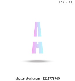 Creative unique elegant geometric, minimal fashion brand ,gradient  color, A  initial based letter icon logo.