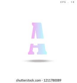 Creative unique elegant geometric, minimal fashion brand ,gradient  color, A  initial based letter icon logo.
