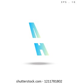 Creative unique elegant geometric, minimal fashion brand ,gradient  color, A  initial based letter icon logo.