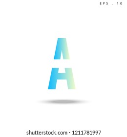 Creative unique elegant geometric, minimal fashion brand ,gradient  color, A  initial based letter icon logo.