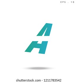 Creative unique elegant geometric, minimal fashion brand ,gradient  color, A  initial based letter icon logo.